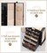 Jewelry Box Large for Women: 6 Layers 5 Drawers Organizer with Mirror for Ring Earring Necklace - Storage Holder with Lock for Dresser (Black)